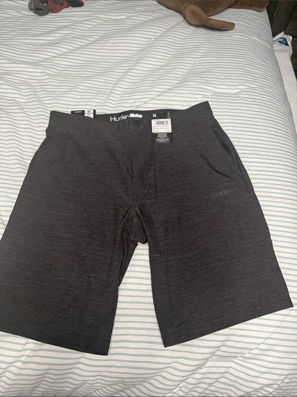Hurley Men's Dark Charcoal Hybrid Performance Shorts